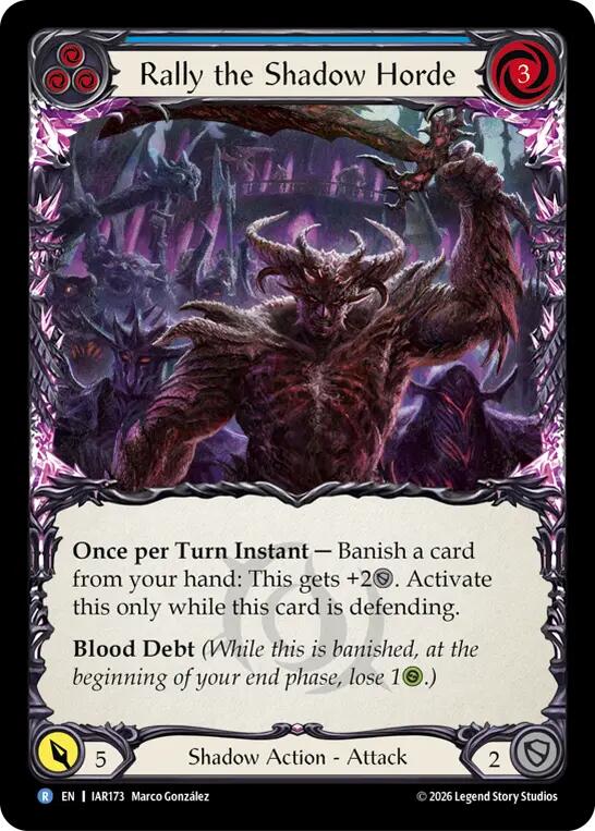 Rally the Shadow Horde (Blue) (IAR173) [Usurp the Shadow Throne] | Boutique FDB TCG