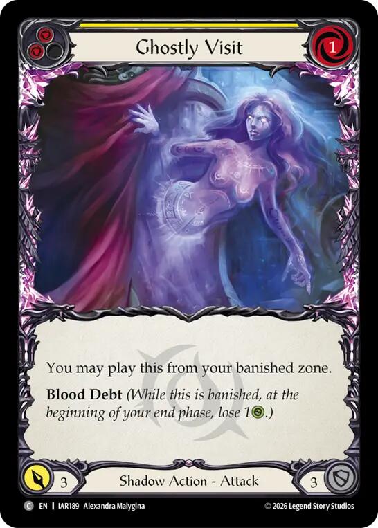 Ghostly Visit (Yellow) (IAR189) [Usurp the Shadow Throne] | Boutique FDB TCG