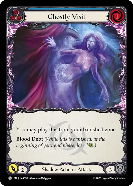 Ghostly Visit (Blue) (IAR190) [Usurp the Shadow Throne] | Boutique FDB TCG