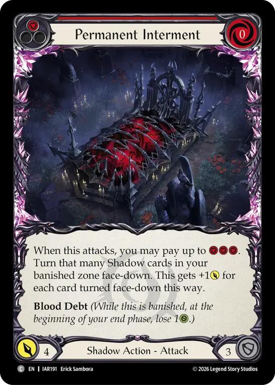 Permanent Interment (Red) (IAR191) [Usurp the Shadow Throne] | Boutique FDB TCG