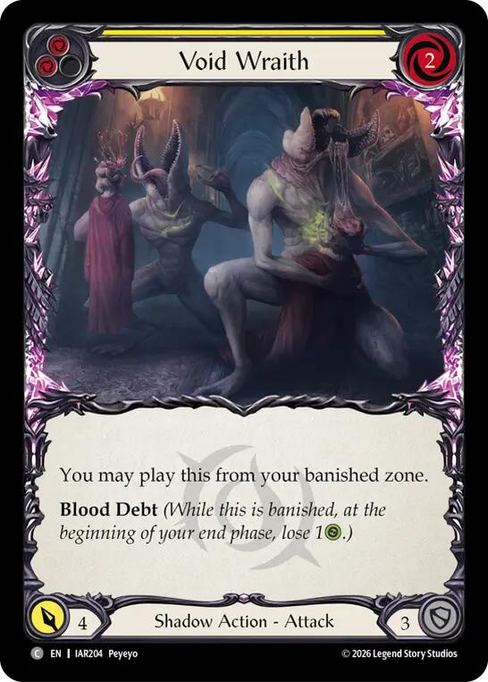 Void Wraith (Yellow) (IAR204) [Usurp the Shadow Throne] | Boutique FDB TCG