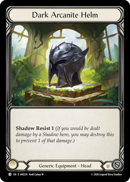 Dark Arcanite Helm (IAR224) [Usurp the Shadow Throne] | Boutique FDB TCG