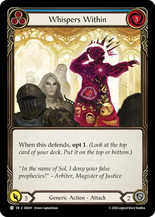 Whispers Within (Blue) (IAR241) [Usurp the Shadow Throne] | Boutique FDB TCG