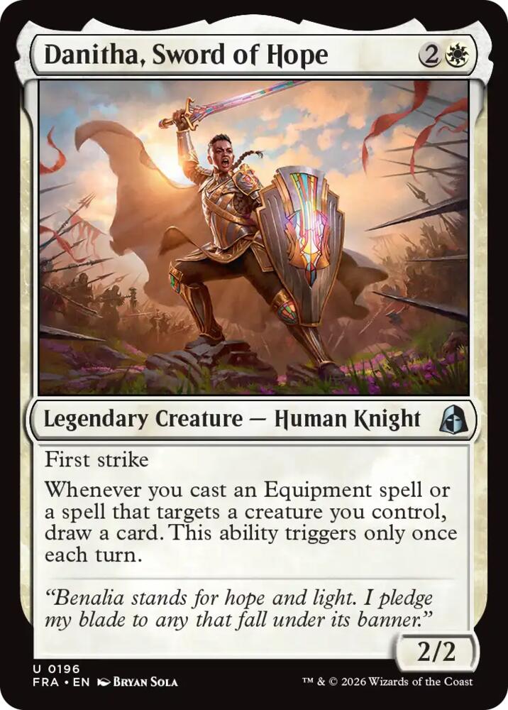 Danitha, Sword of Hope (196) [Reality Fracture] | Boutique FDB TCG