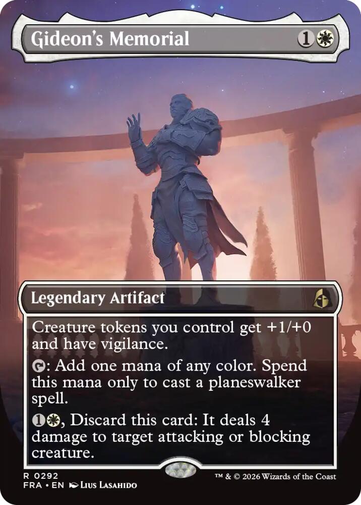 Gideon's Memorial (Borderless) (292) [Reality Fracture] | Boutique FDB TCG