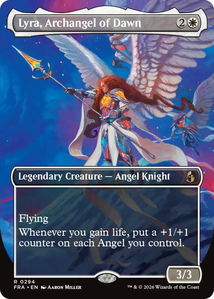 Lyra, Archangel of Dawn (Borderless) (294) [Reality Fracture] | Boutique FDB TCG