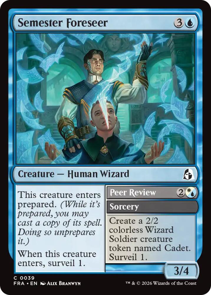 Semester Foreseer (39) [Reality Fracture] | Boutique FDB TCG