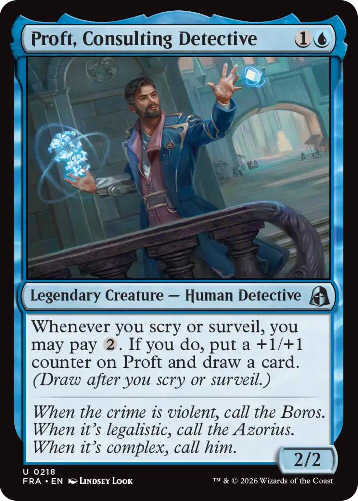 Proft, Consulting Detective (218) [Reality Fracture] | Boutique FDB TCG