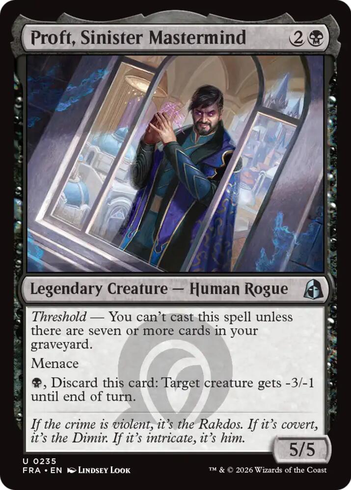 Proft, Sinister Mastermind (235) [Reality Fracture] | Boutique FDB TCG
