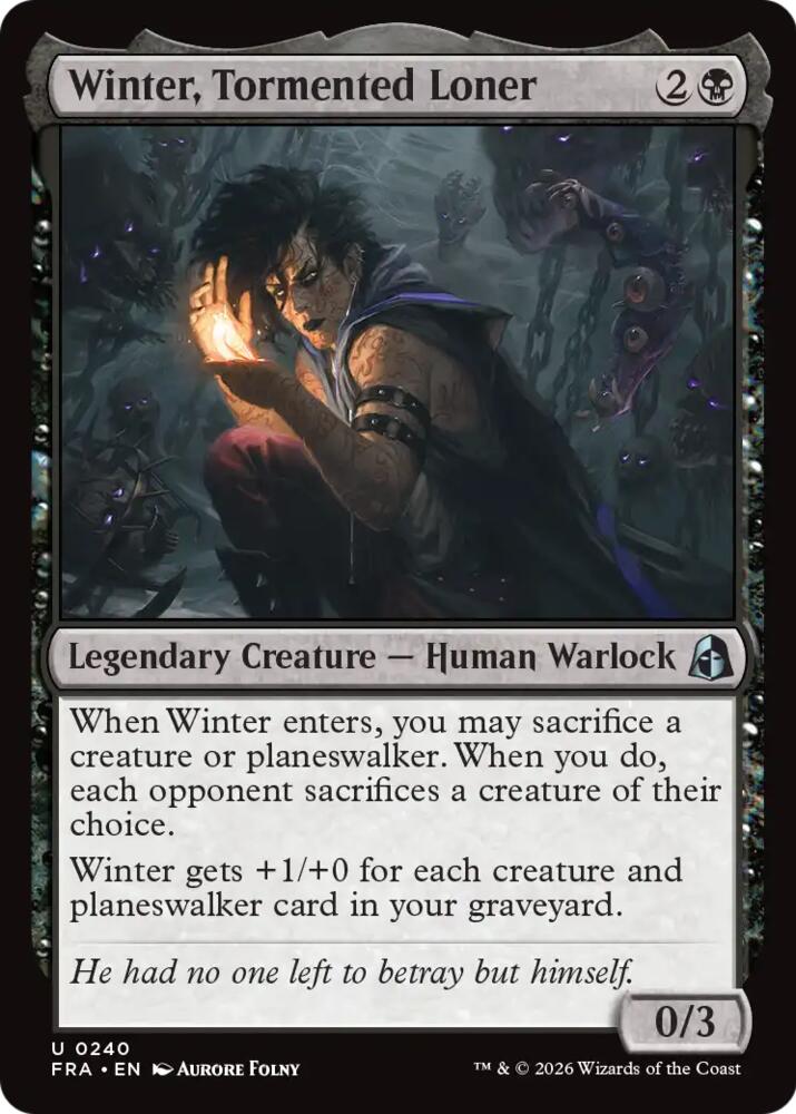 Winter, Tormented Loner (240) [Reality Fracture] | Boutique FDB TCG