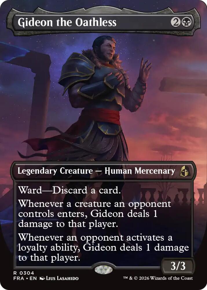 Gideon the Oathless (Borderless) (304) [Reality Fracture] | Boutique FDB TCG