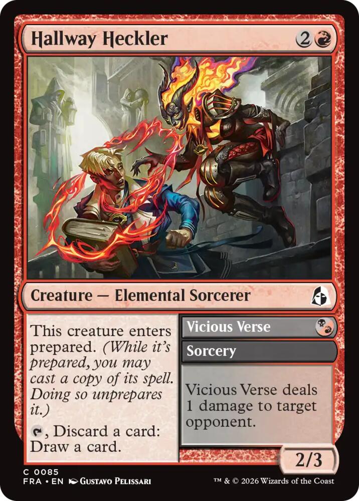 Hallway Heckler (85) [Reality Fracture] | Boutique FDB TCG