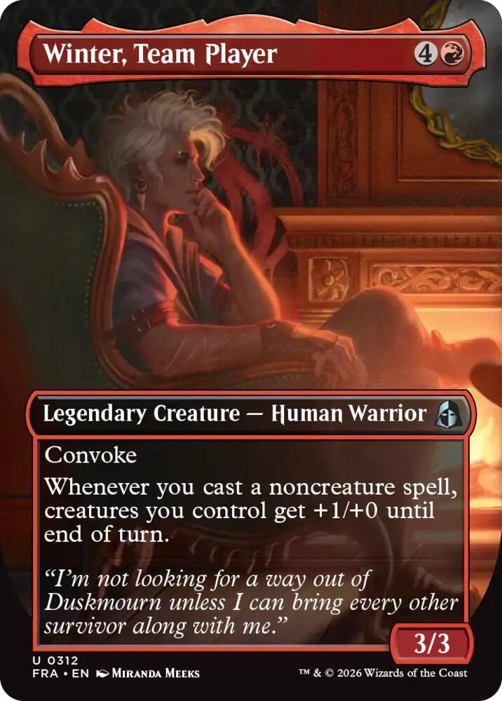 Winter, Team Player (Borderless) (312) [Reality Fracture] | Boutique FDB TCG