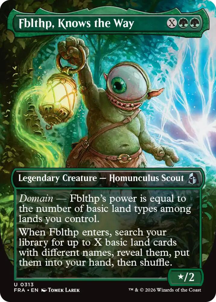 Fblthp, Knows the Way (Borderless) (313) [Reality Fracture] | Boutique FDB TCG