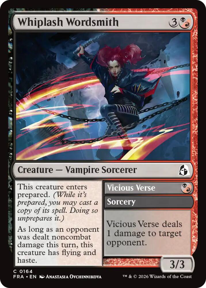 Whiplash Wordsmith (164) [Reality Fracture] | Boutique FDB TCG
