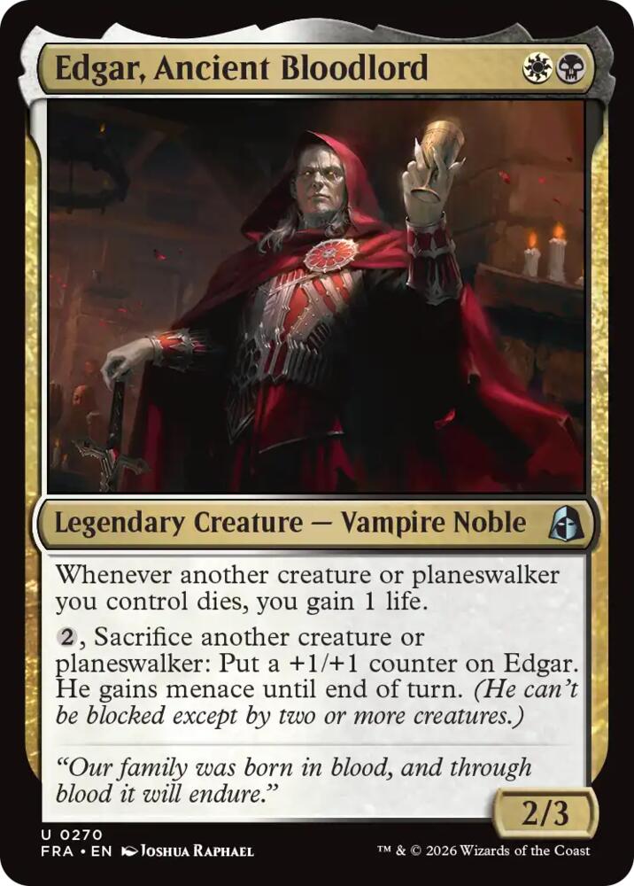 Edgar, Ancient Bloodlord (270) [Reality Fracture] | Boutique FDB TCG