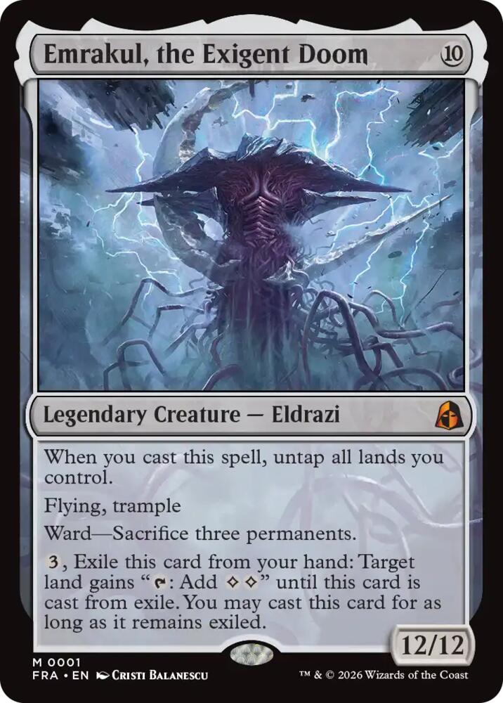 Emrakul, the Exigent Doom (1) [Reality Fracture] | Boutique FDB TCG