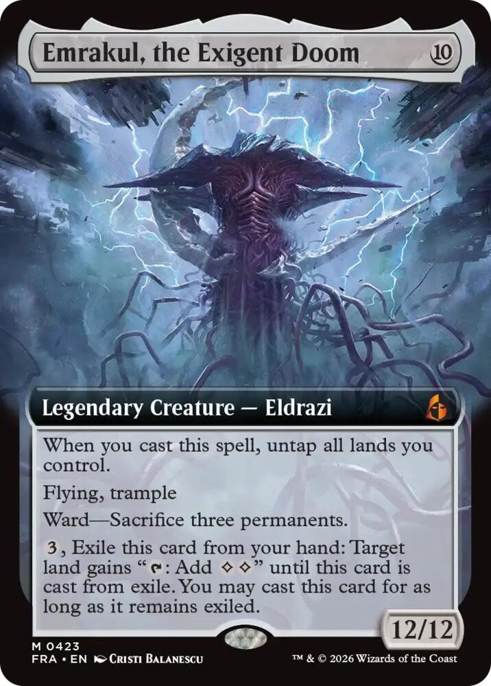 Emrakul, the Exigent Doom (Extended Art) (423) [Reality Fracture] | Boutique FDB TCG
