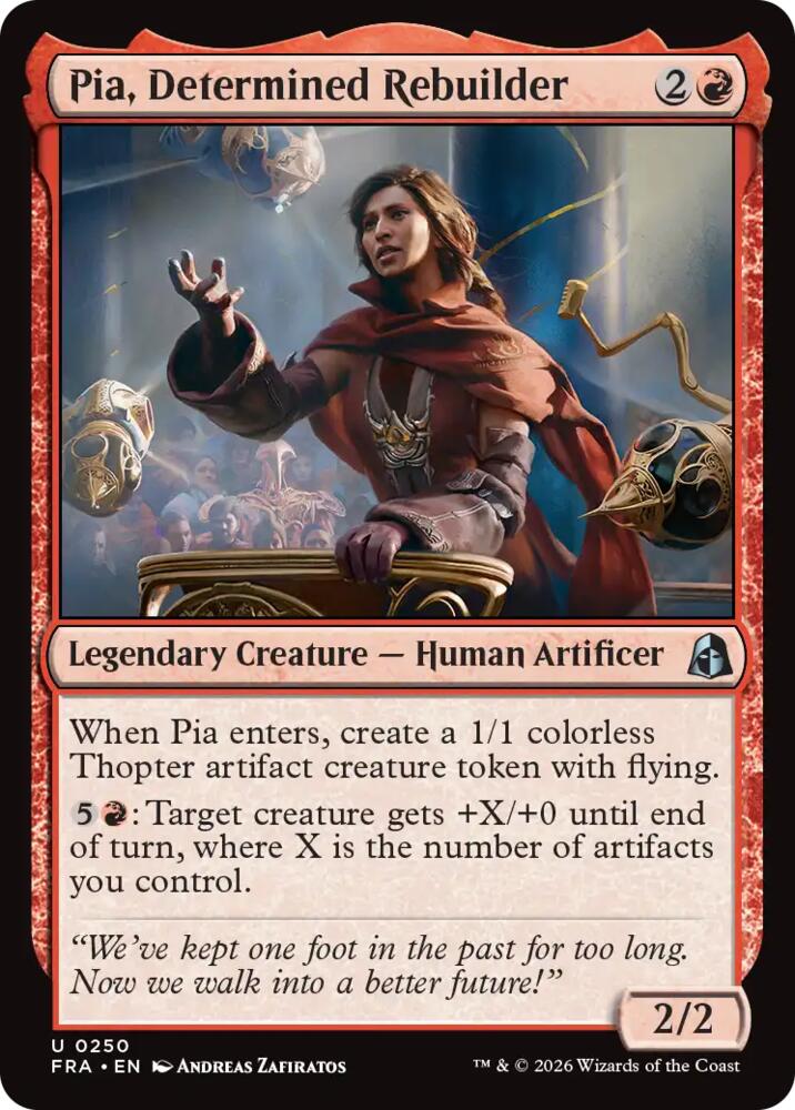 Pia, Determined Rebuilder (250) [Reality Fracture] | Boutique FDB TCG