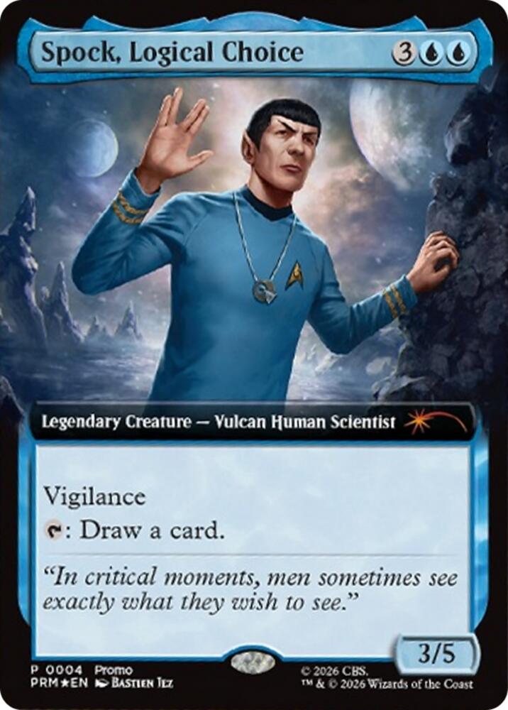 Spock, Logical Choice (Extended Art) (4) [Media Promos] | Boutique FDB TCG