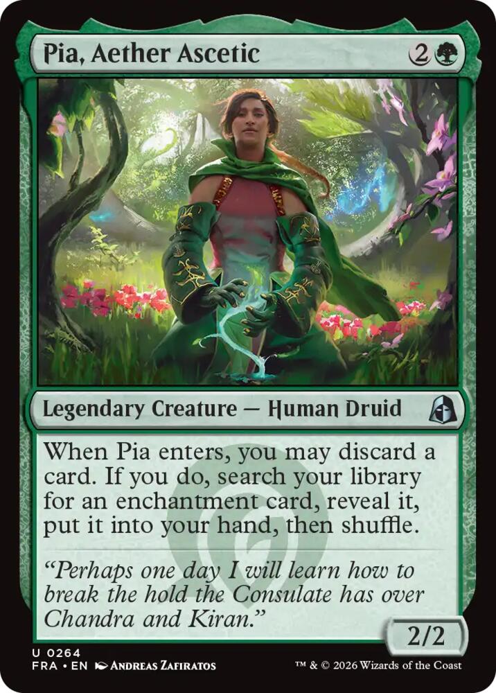Pia, Aether Ascetic (264) [Reality Fracture] | Boutique FDB TCG