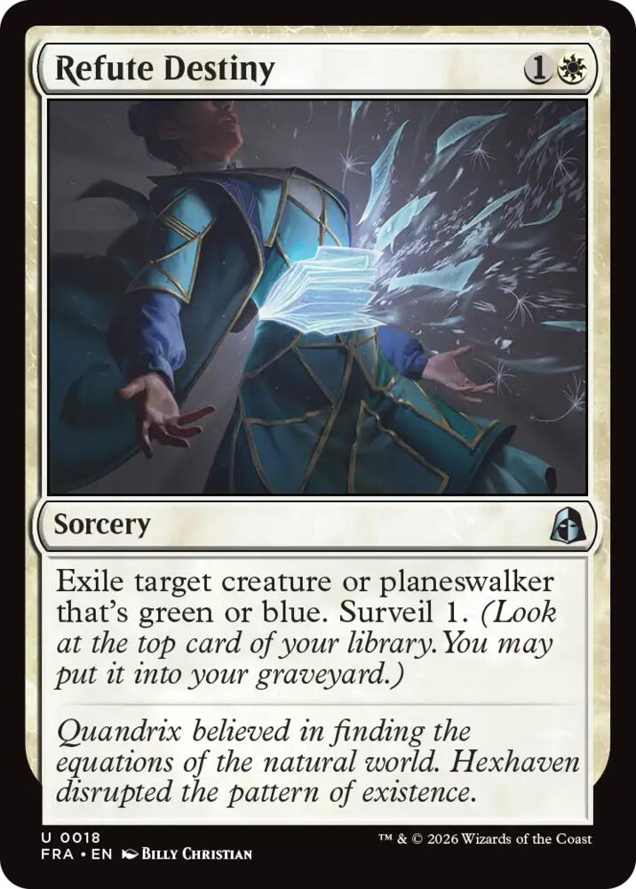 Refute Destiny (18) [Reality Fracture] | Boutique FDB TCG