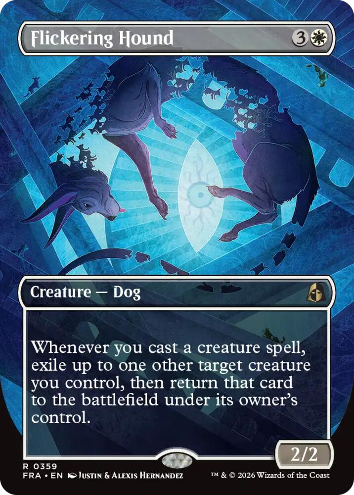 Flickering Hound (Borderless) (359) [Reality Fracture] | Boutique FDB TCG