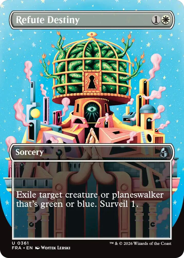 Refute Destiny (Borderless) (361) [Reality Fracture] | Boutique FDB TCG