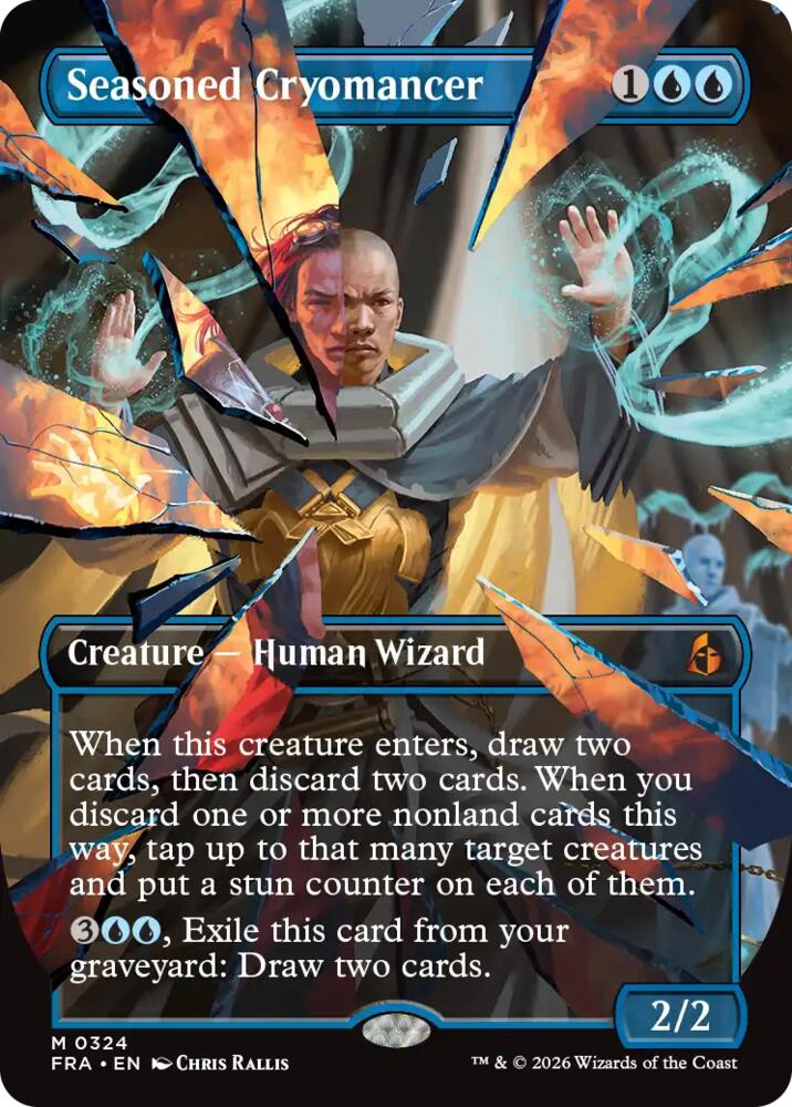 Seasoned Cryomancer (Borderless) (0324) [Reality Fracture] | Boutique FDB TCG