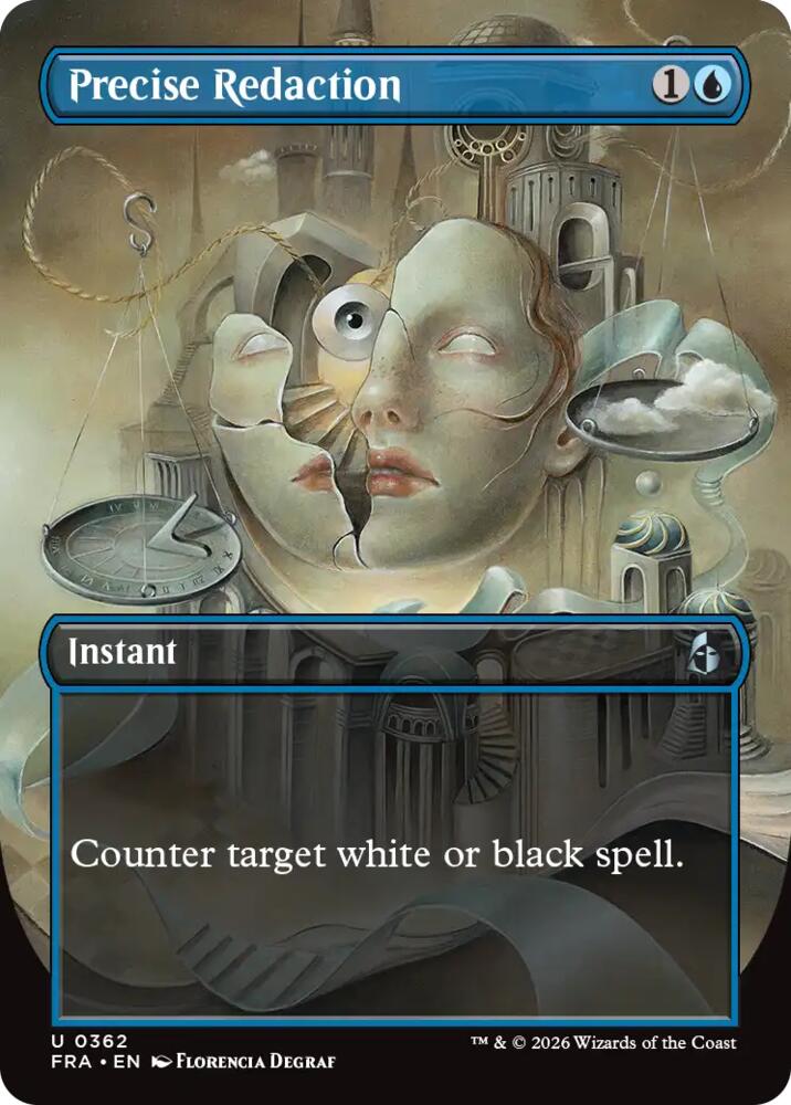 Precise Redaction (Borderless) (362) [Reality Fracture] | Boutique FDB TCG