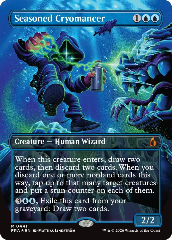 Seasoned Cryomancer (Borderless) (0441) [Reality Fracture] | Boutique FDB TCG