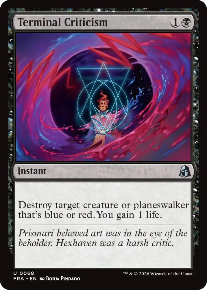 Terminal Criticism (68) [Reality Fracture] | Boutique FDB TCG