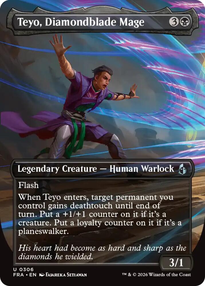 Teyo, Diamondblade Mage (Borderless) (306) [Reality Fracture] | Boutique FDB TCG