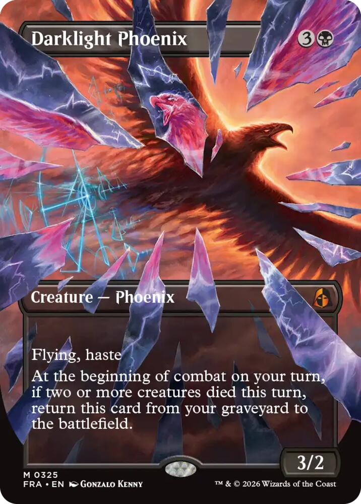Darklight Phoenix (Borderless) (0325) [Reality Fracture] | Boutique FDB TCG