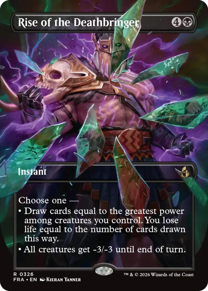 Rise of the Deathbringer (Borderless) (326) [Reality Fracture] | Boutique FDB TCG