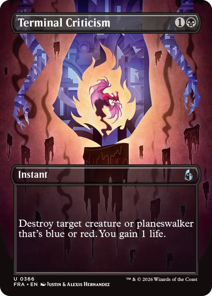 Terminal Criticism (Borderless) (366) [Reality Fracture] | Boutique FDB TCG