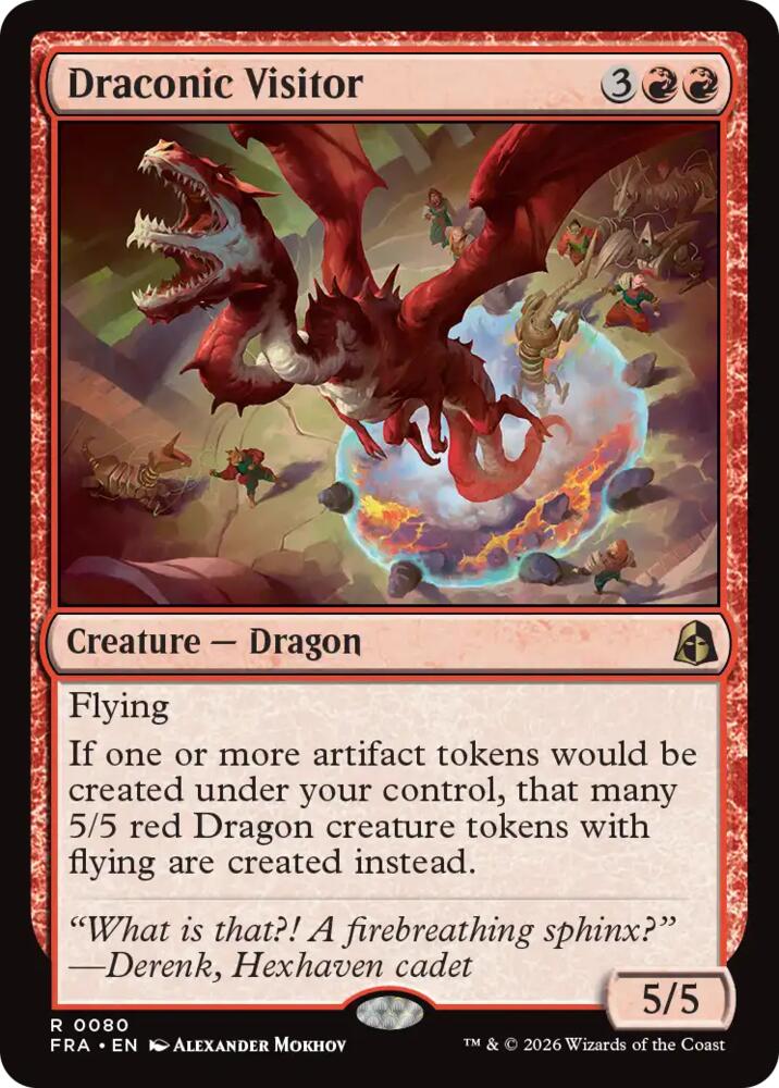 Draconic Visitor (80) [Reality Fracture] | Boutique FDB TCG
