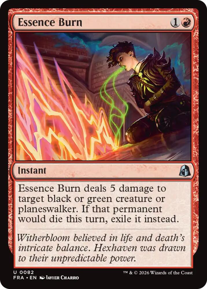 Essence Burn (82) [Reality Fracture] | Boutique FDB TCG