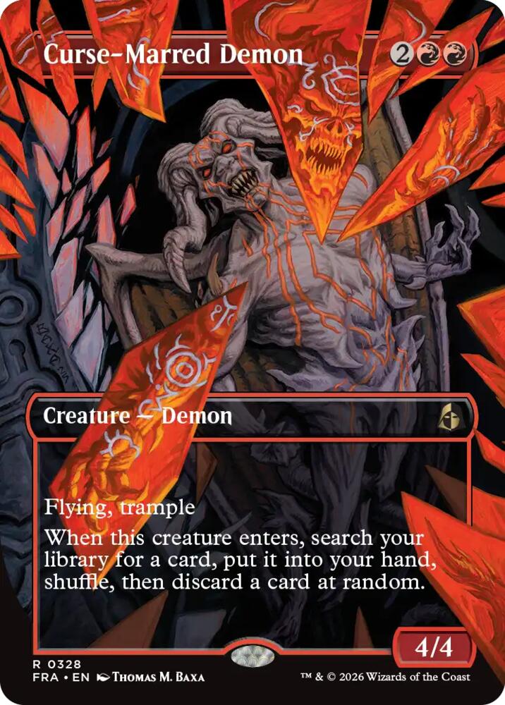 Curse-Marred Demon (Borderless) (328) [Reality Fracture] | Boutique FDB TCG