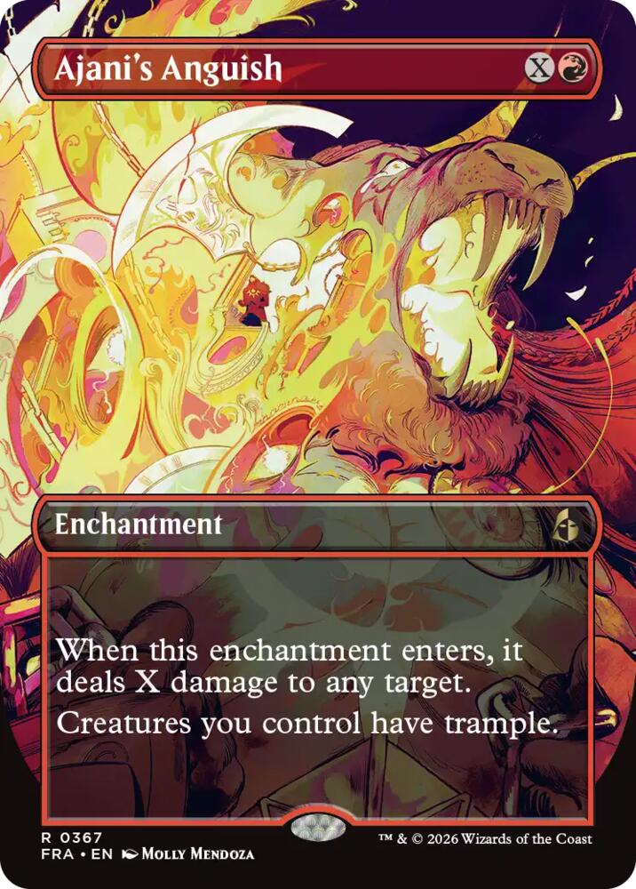 Ajani's Anguish (Borderless) (367) [Reality Fracture] | Boutique FDB TCG