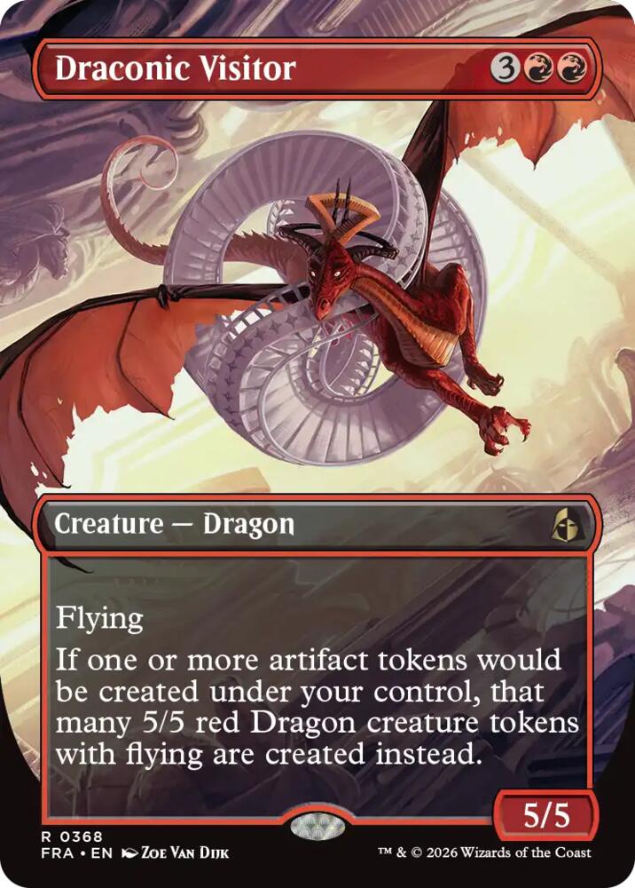 Draconic Visitor (Borderless) (368) [Reality Fracture] | Boutique FDB TCG