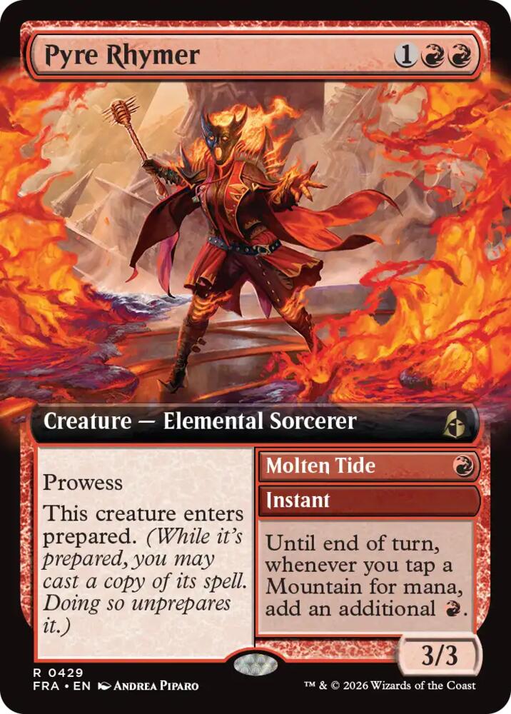 Pyre Rhymer (Extended Art) (429) [Reality Fracture] | Boutique FDB TCG
