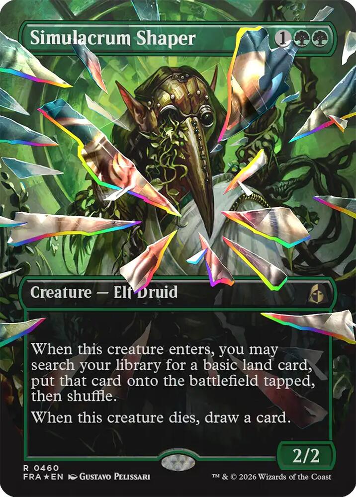 Simulacrum Shaper (Borderless) (Facet Foil) (460) [Reality Fracture] | Boutique FDB TCG