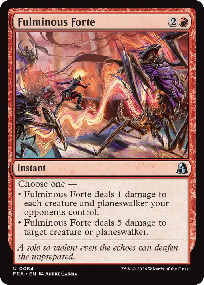 Fulminous Forte (84) [Reality Fracture] | Boutique FDB TCG