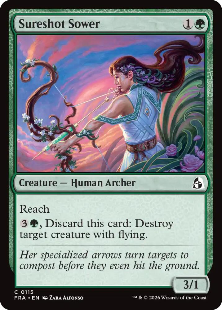 Sureshot Sower (115) [Reality Fracture] | Boutique FDB TCG