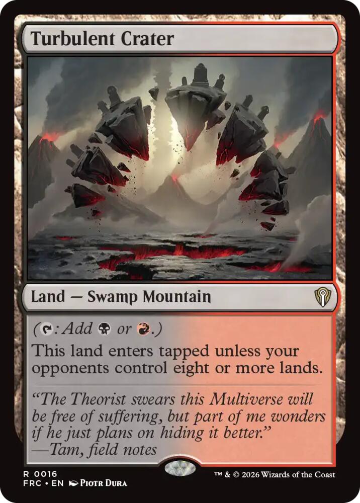 Turbulent Crater (16) [Reality Fracture Commander] | Boutique FDB TCG
