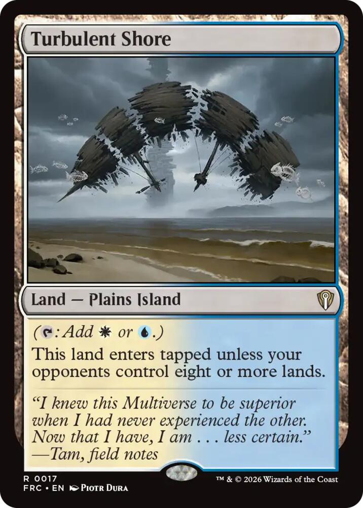 Turbulent Shore (17) [Reality Fracture Commander] | Boutique FDB TCG