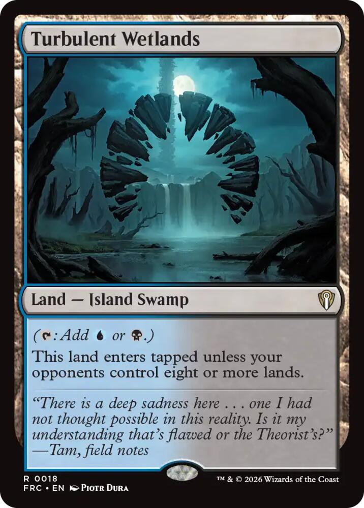 Turbulent Wetlands (18) [Reality Fracture Commander] | Boutique FDB TCG