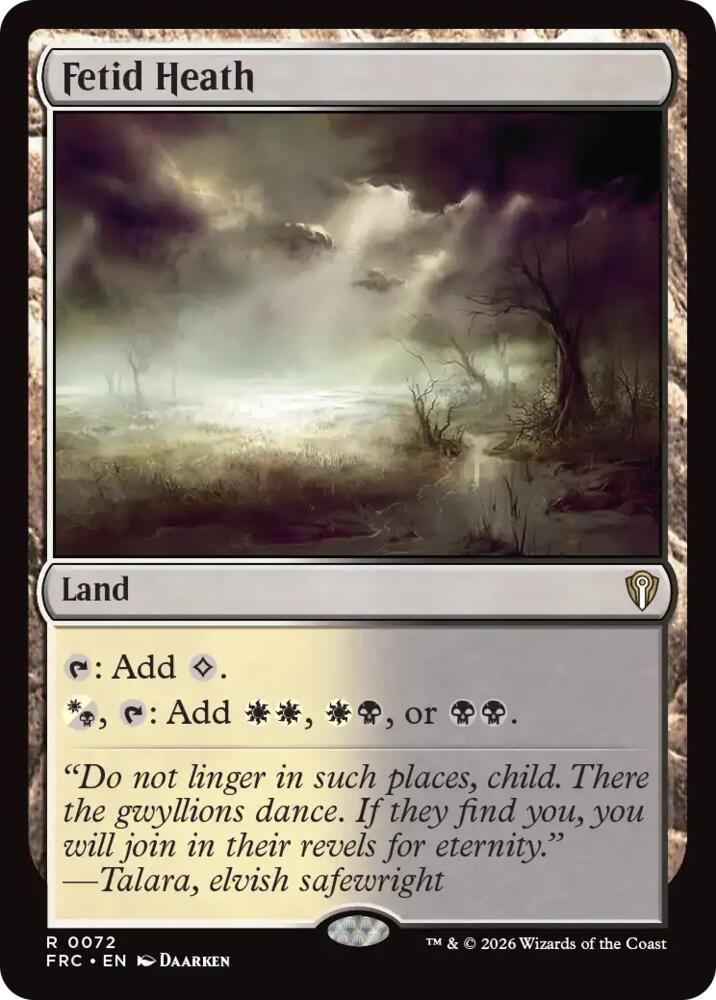 Fetid Heath (72) [Reality Fracture Commander] | Boutique FDB TCG