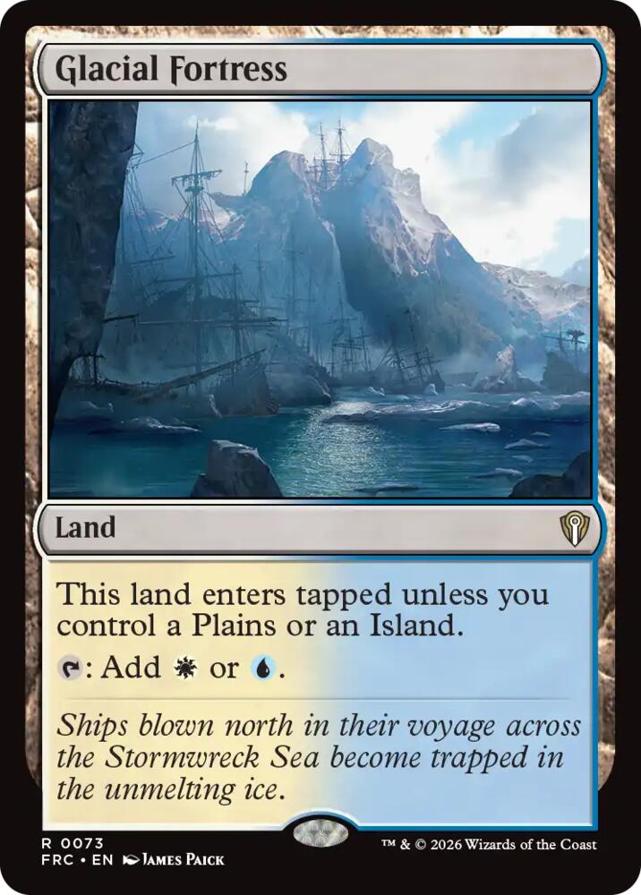 Glacial Fortress (73) [Reality Fracture Commander] | Boutique FDB TCG
